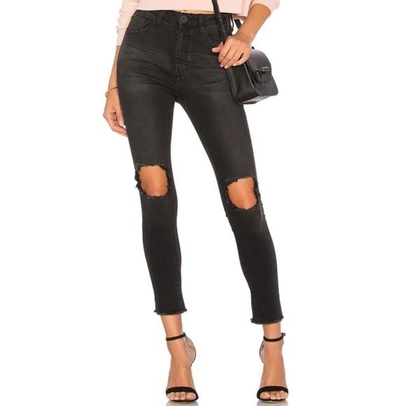 One Teaspoon High Waist Rise Distressed Freebird II Skinny Jeans Women's Size 26 - Picture 1 of 13